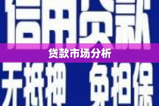 树林贷款市场分析