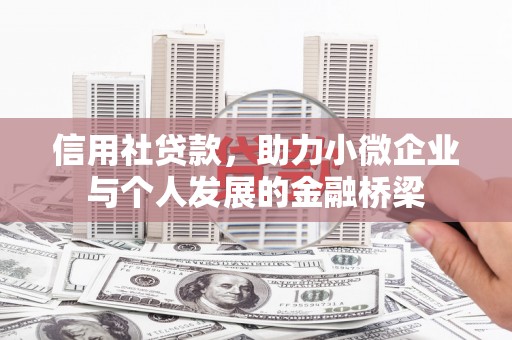 树林信用社贷款，助力小微企业与个人发展的金融桥梁