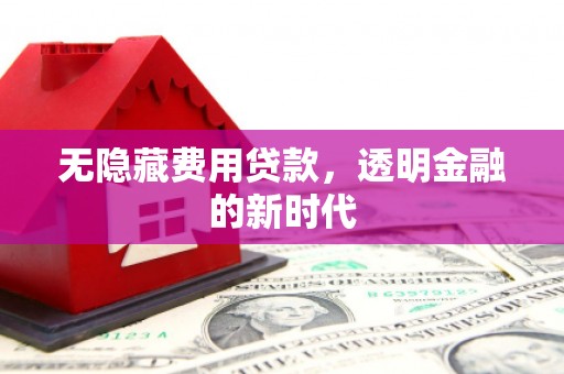 树林无隐藏费用贷款，透明金融的新时代