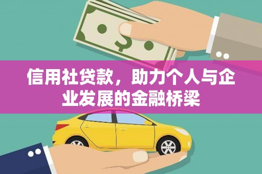 树林信用社贷款，助力个人与企业发展的金融桥梁