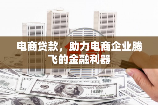 树林电商贷款，助力电商企业腾飞的金融利器