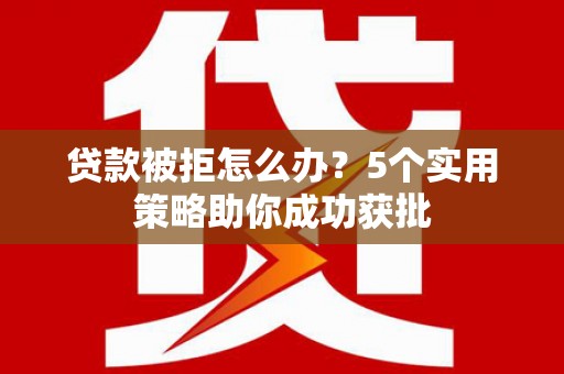树林贷款被拒怎么办？5个实用策略助你成功获批