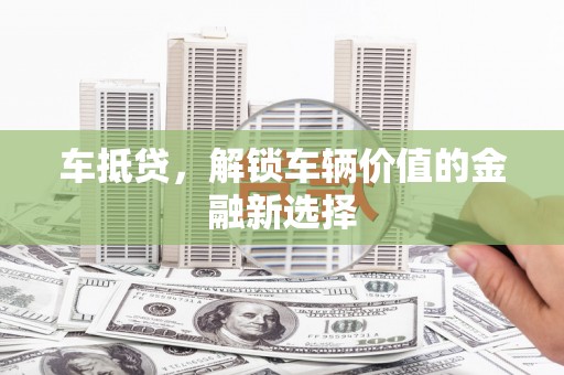 树林车抵贷，解锁车辆价值的金融新选择