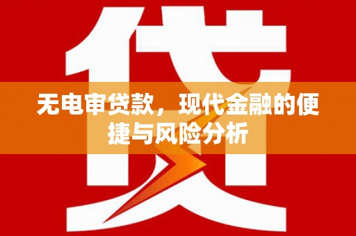 树林无电审贷款，现代金融的便捷与风险分析