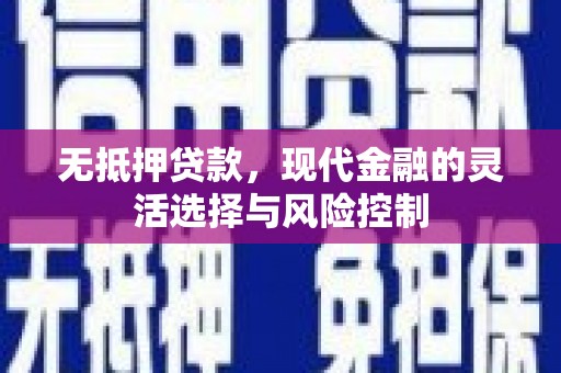 树林无抵押贷款，现代金融的灵活选择与风险控制
