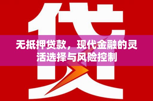 树林无抵押贷款，现代金融的灵活选择与风险控制