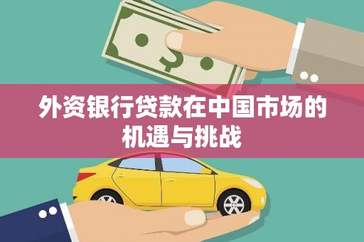 树林外资银行贷款在中国市场的机遇与挑战