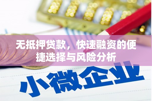 树林无抵押贷款，快速融资的便捷选择与风险分析