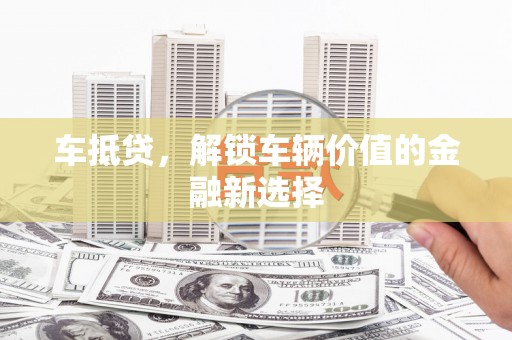 树林车抵贷，解锁车辆价值的金融新选择