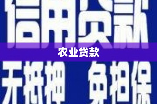 树林农业贷款