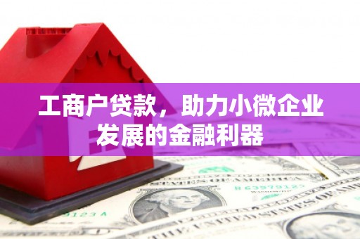 树林工商户贷款，助力小微企业发展的金融利器