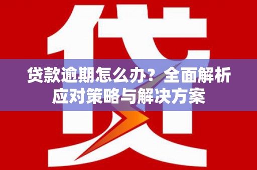树林贷款逾期怎么办？全面解析应对策略与解决方案