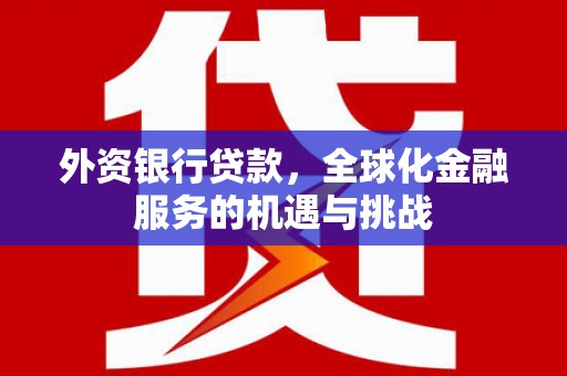 树林外资银行贷款，全球化金融服务的机遇与挑战