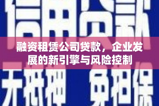 树林融资租赁公司贷款，企业发展的新引擎与风险控制