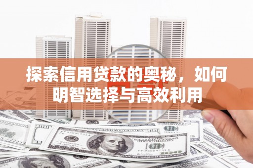 树林探索信用贷款的奥秘，如何明智选择与高效利用