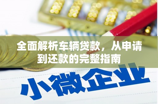 树林全面解析车辆贷款，从申请到还款的完整指南